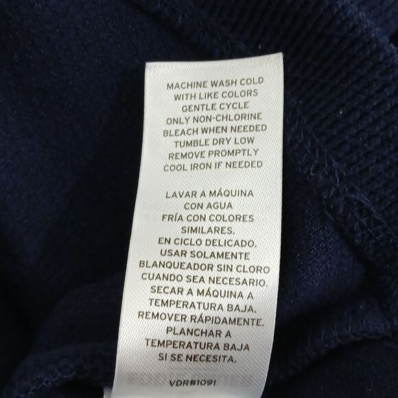 Eddie Bauer Mens Navy Blue Textured Lounge Long Sleeve Pullover Hoodie Small NEW - Picture 7 of 8